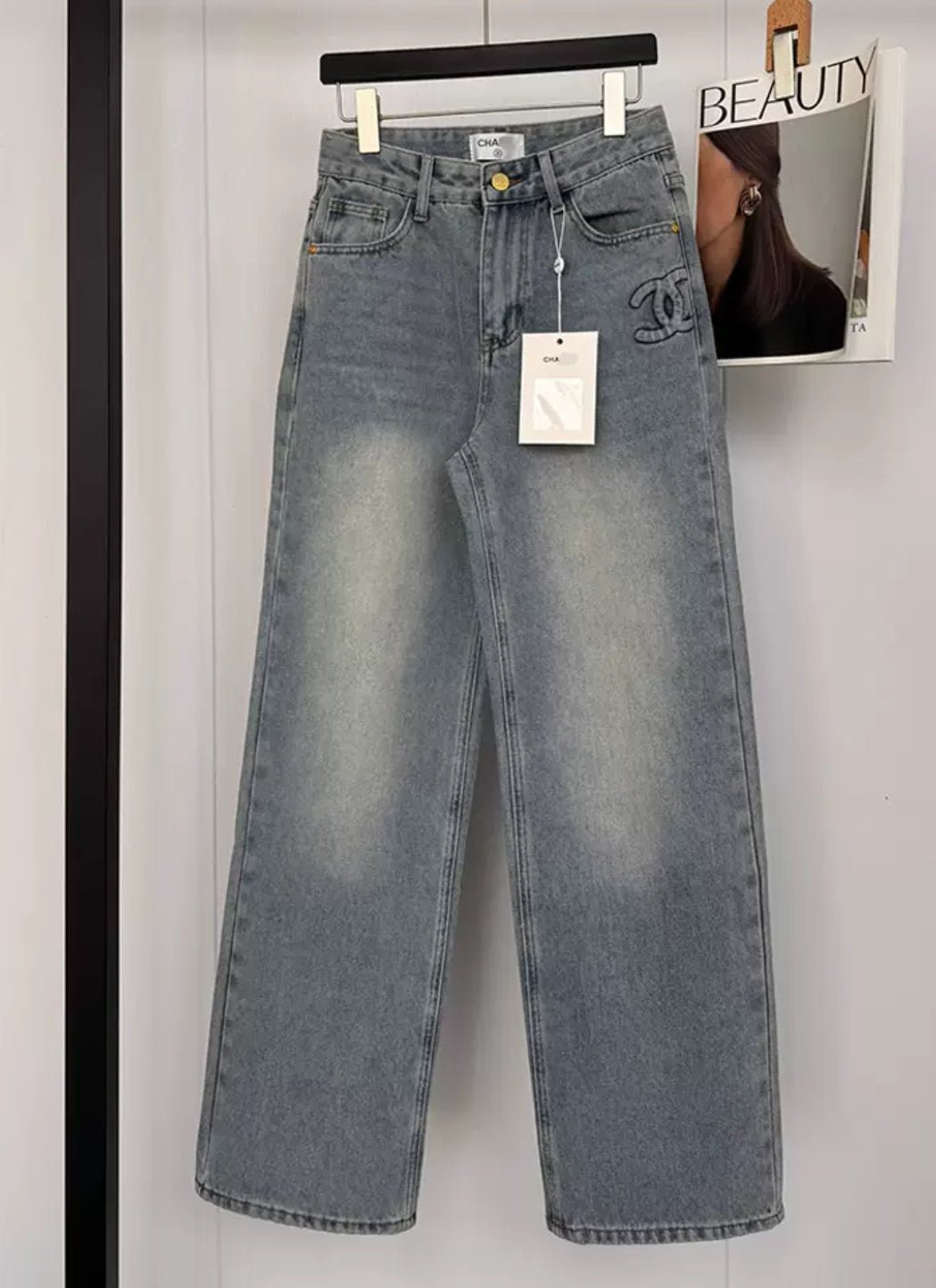 CC logo jeans