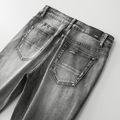 Amr Patch Ripped Grey Jeans