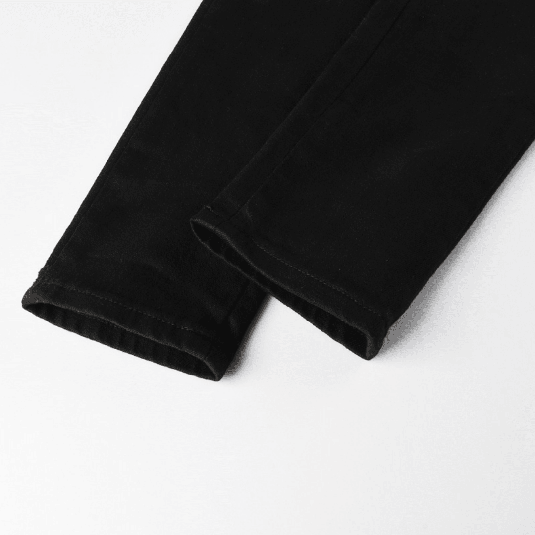 Amr Red Patch Staggered Jeans