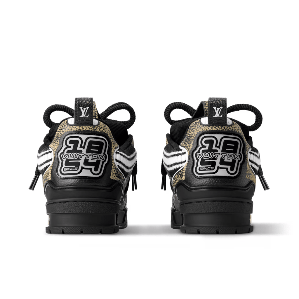 Skater Monogram Schwarz Gold Strass