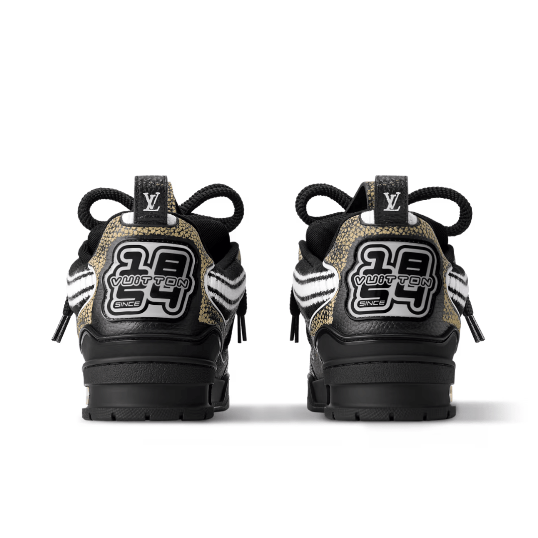 Skater Monogram Schwarz Gold Strass