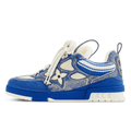 Skater Monogram Blau Weiss Strass