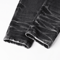 Amr Staggered Logo Black Jeans