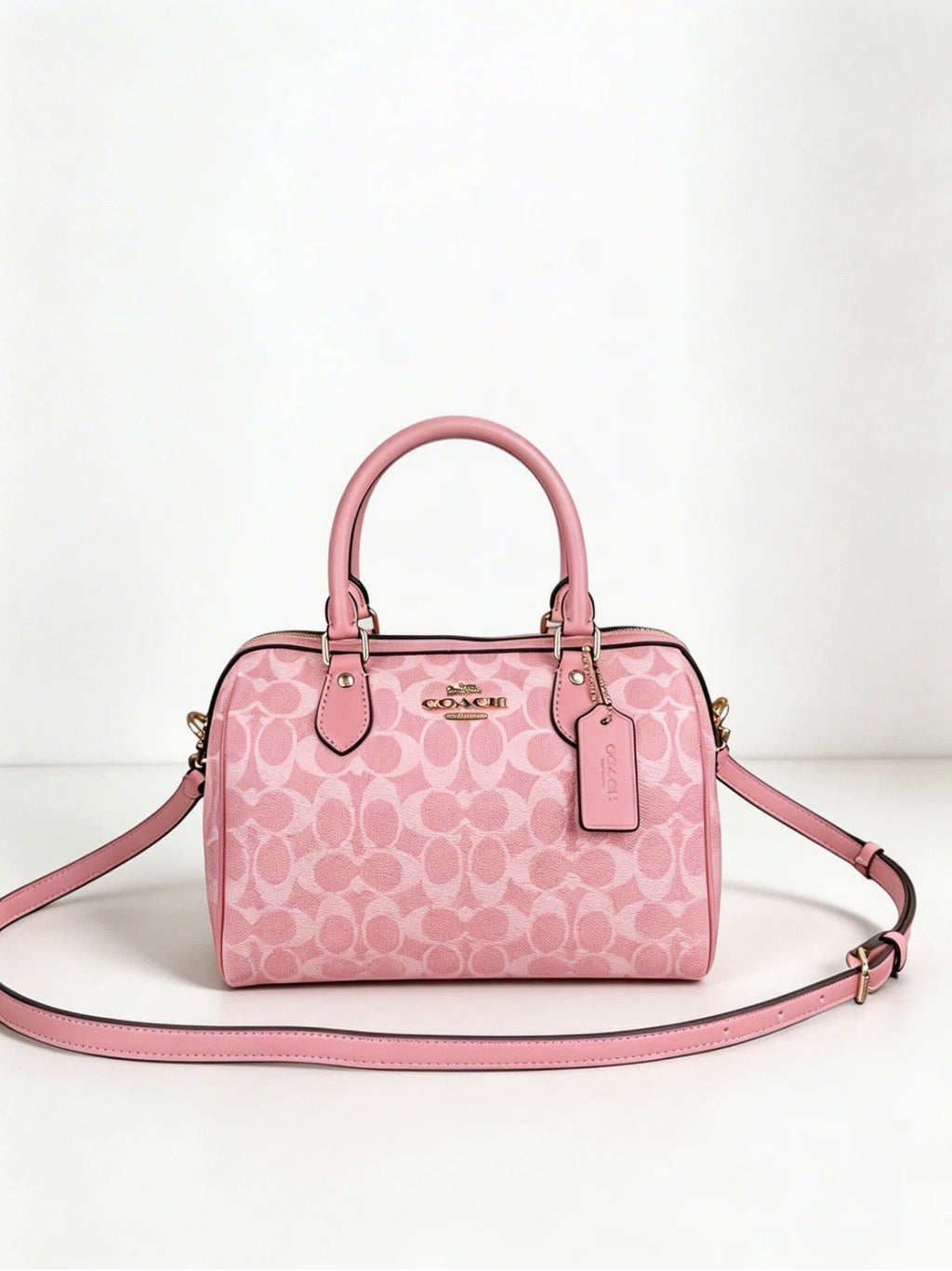 Handtasche – Hellrosa Caviar