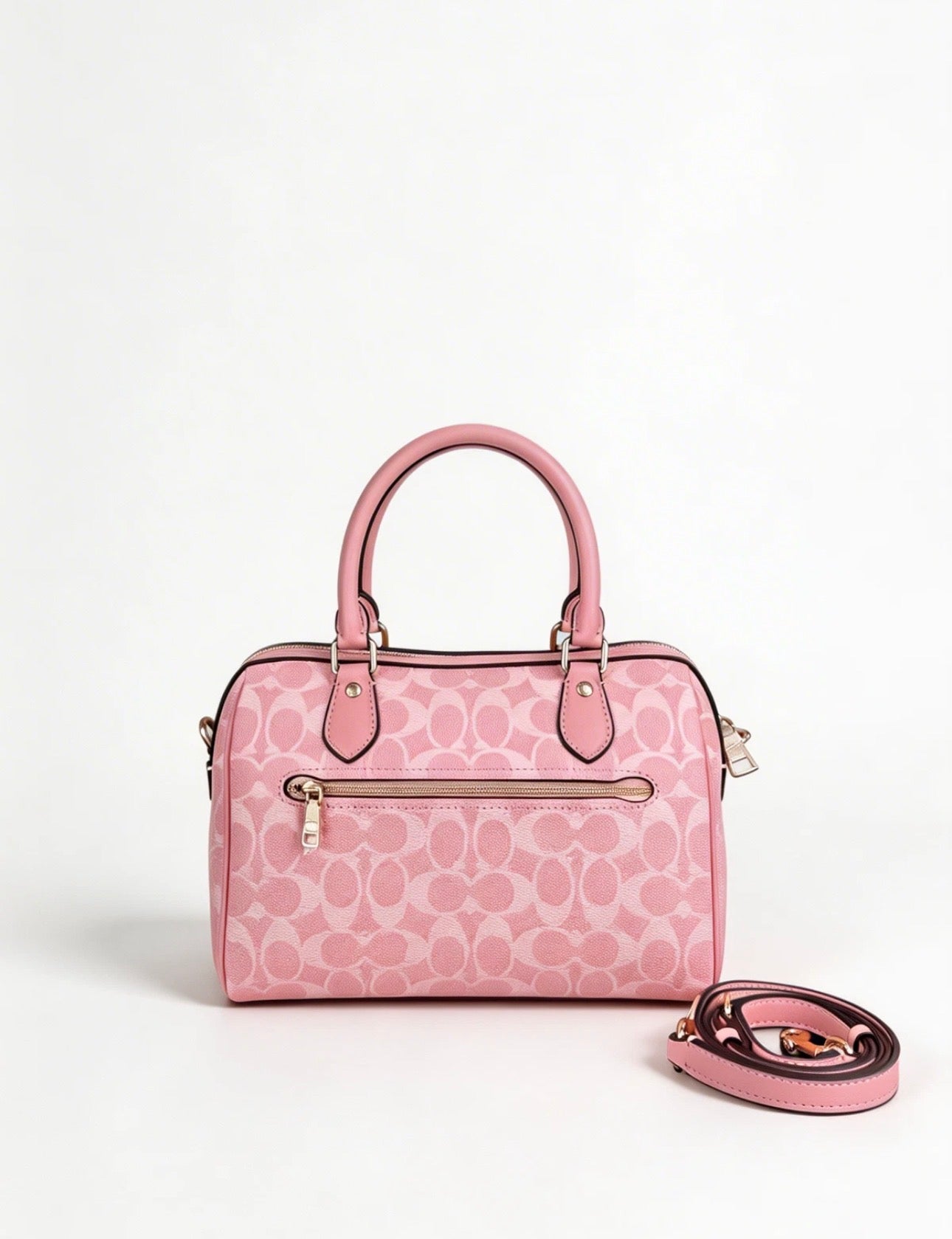 Handtasche – Hellrosa Caviar