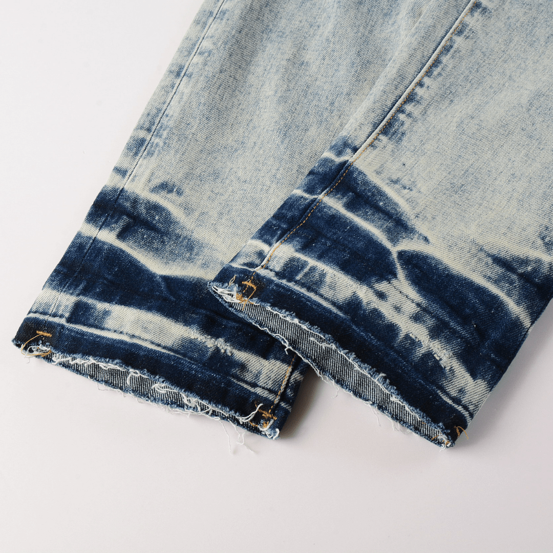 Purple Light Blue Patch Jeans