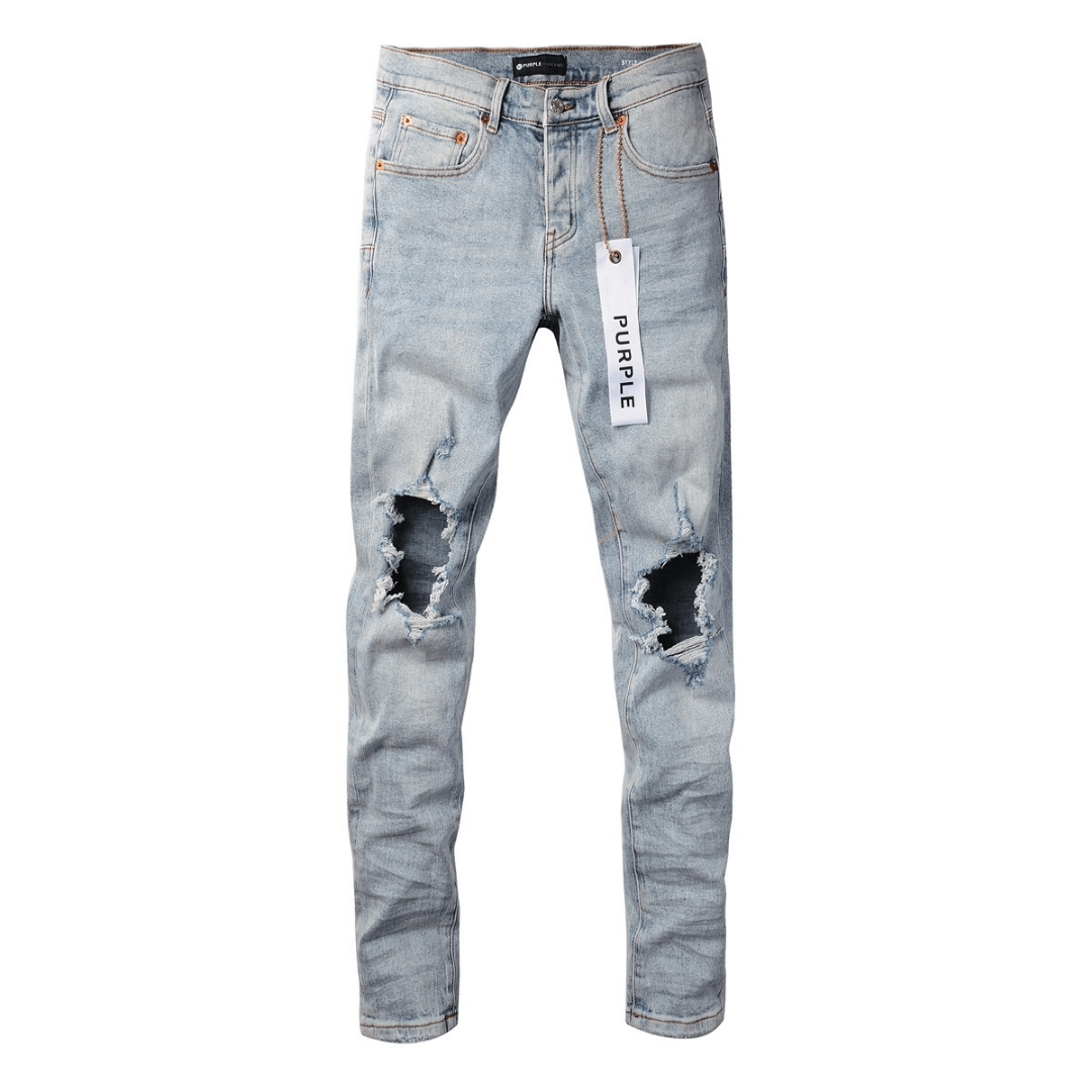 Purple Triple Ripped Jeans